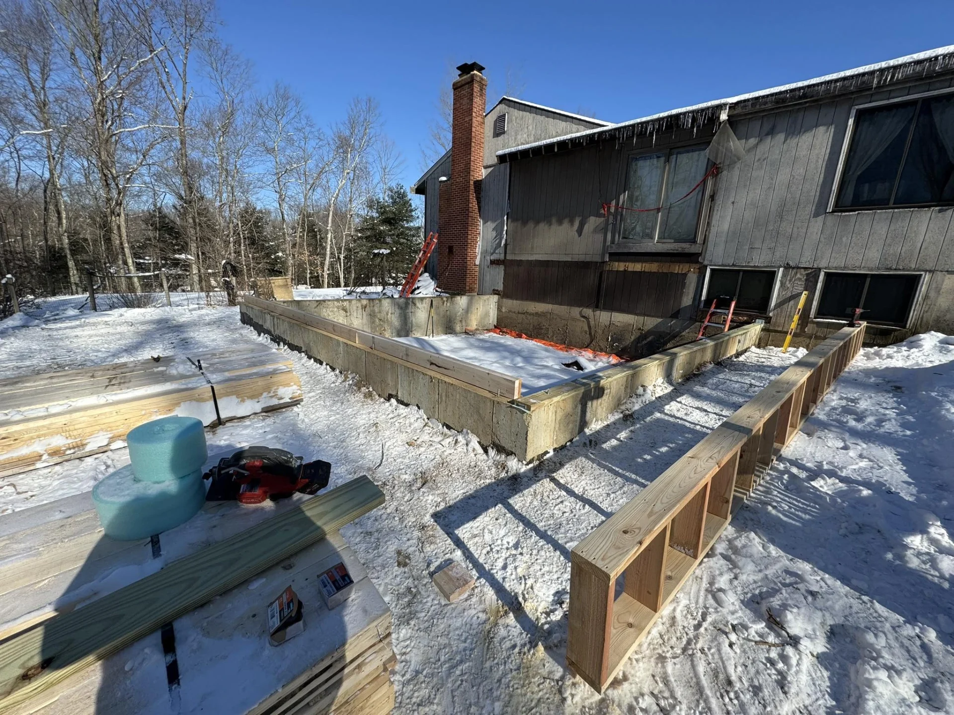 ADU Builder Connecticut - Backyard cottage foundation and framing in Coventry